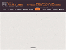 Tablet Screenshot of castel-pierre-lisse.com